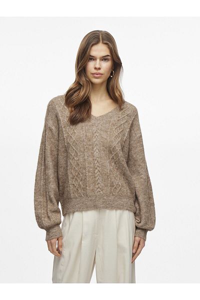 VILA Strickpullover V-Ausschnitt