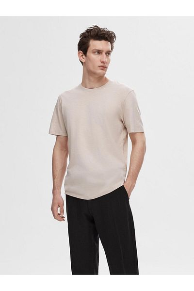 Selected Homme T-Shirt Flammengarn Baumwoll