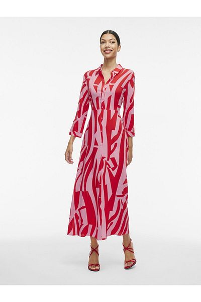 VILA Blusenkleid Maxi
