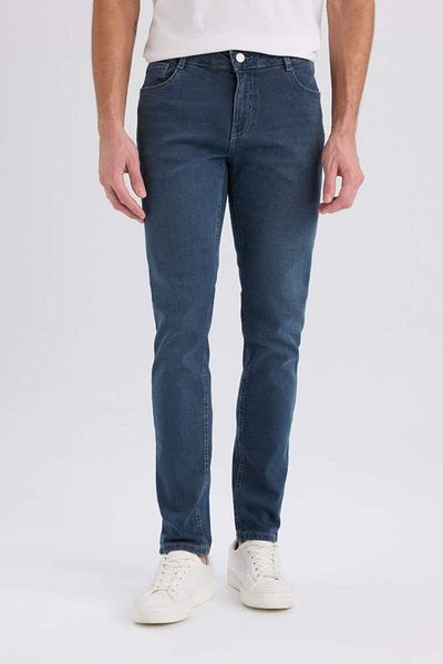 DeFacto Pedro Slim Fit στενή εφαρμογή κανονική μέση στενό τζιν παντελόνι B3622ax