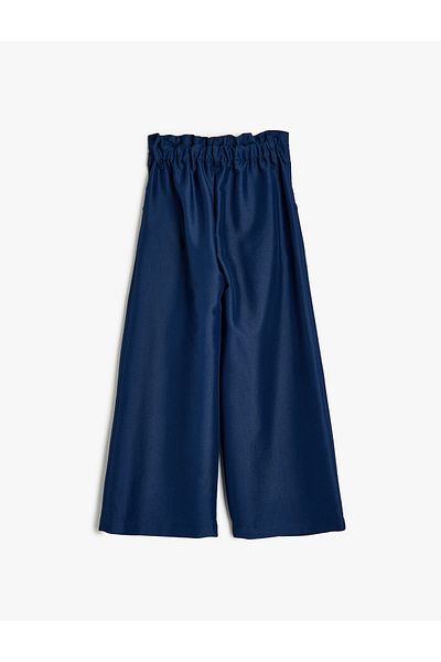 Koton Pleat Detailed Viscose Blended Wide Leg Trousers