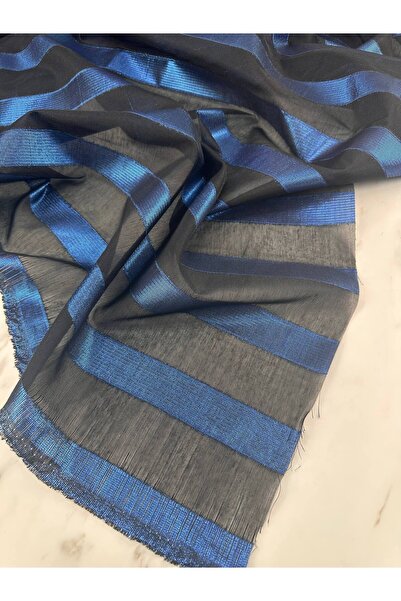 ipekkumaş قماش الشيفون ذو اللون الأزرق اللامع يباع بالقطعة 1 قطعة 1 متر