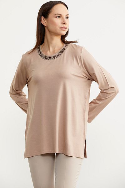 Sementa Tricou cu mânecă lungă mărime mare - bej
