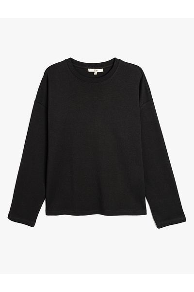 Koton Long Sleeve Crew Neck Oversize T-Shirt