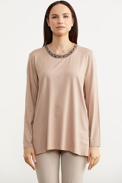 Sementa Tricou cu mânecă lungă mărime mare - bej