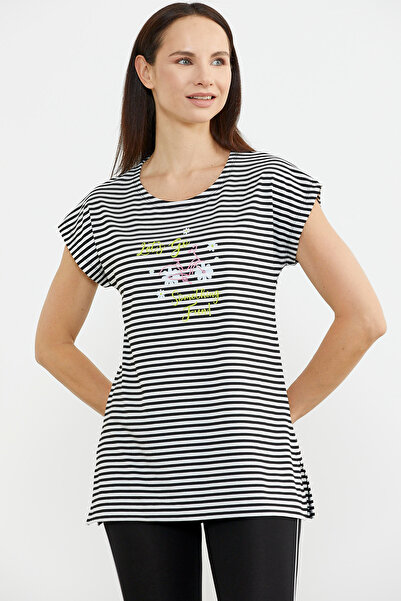 Sementa Double Suit with Stripe Combination Tights - Black