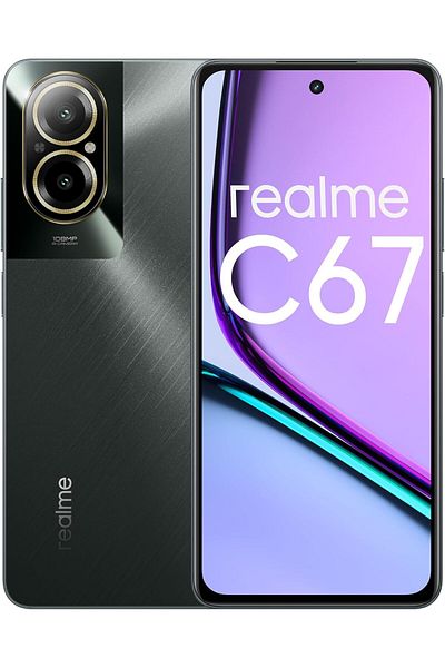 realme C67 Dual-Sim 128GB ROM + 6GB RAM 4G (Black Rock, 128 GB)