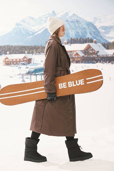 BE BLUE Brown Long Coat