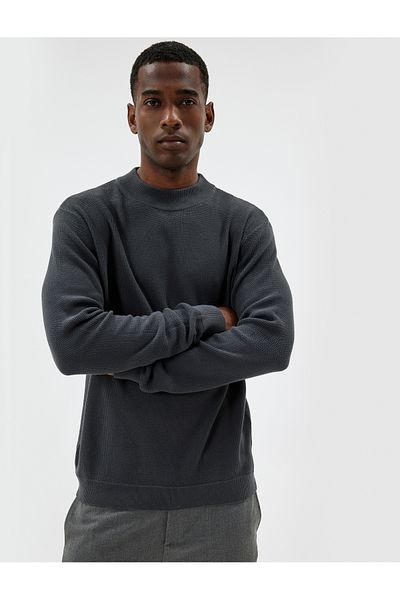 Koton Crew Neck Knitwear Cotton Sweater - Basic Model