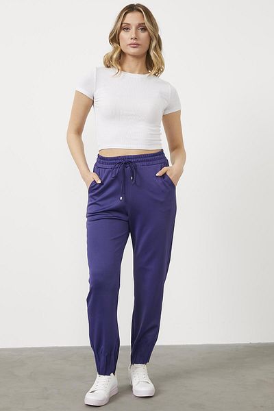 Sementa Pantaloni de sport skinny plisați - violet