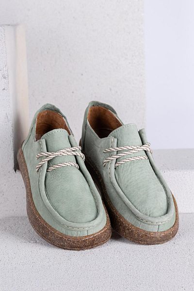 Getcho Burnle Women's Water Green Nubuck Casual Shoes