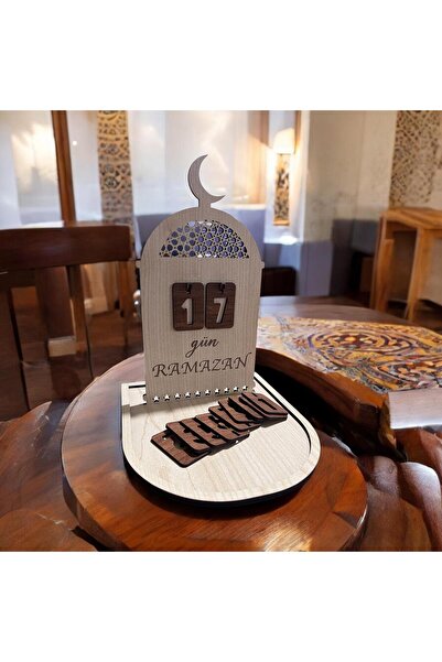 HippoDeco "ramazan Ayına Özel Ahşap Takvim - Gün Sayacı | Kendin Yerleştir Rakamlar Ile Manevi Takip"