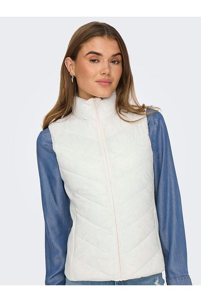 ONLY Patterned White Color Puffer Vest15311249