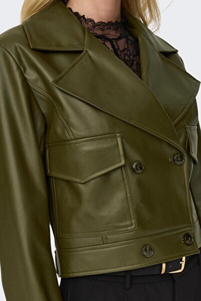 ONLY 15293027-fw Onlkim Faux Leder Cargo Jacke Cc Otw frauen Pıu Jacke