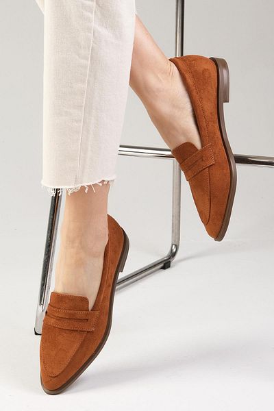 Mio Gusto Dámske ležérne ploché topánky River Tan Suede Color