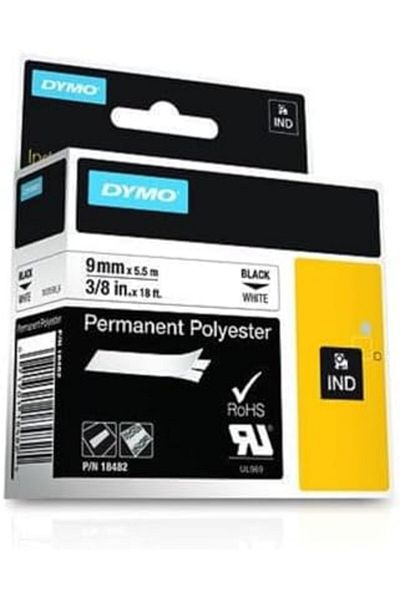 NcK - 18482 Mt), White/Black X 5.5 (9 mm Polyster Strip Rhinopro, Fixed New