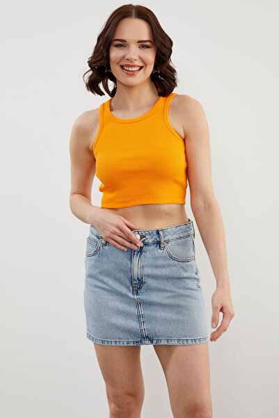 Sementa Оранжевий кроп-топ для плавання