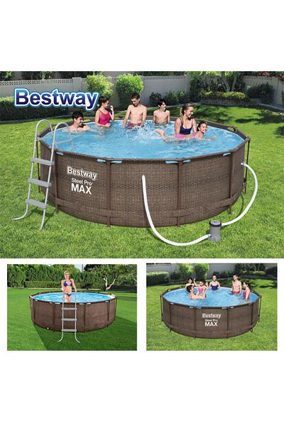 BESTWAY STEEL PRO MAX POOL SET+ FILTER PUMP+LADDER 3.66M X 1.00M 26-56709