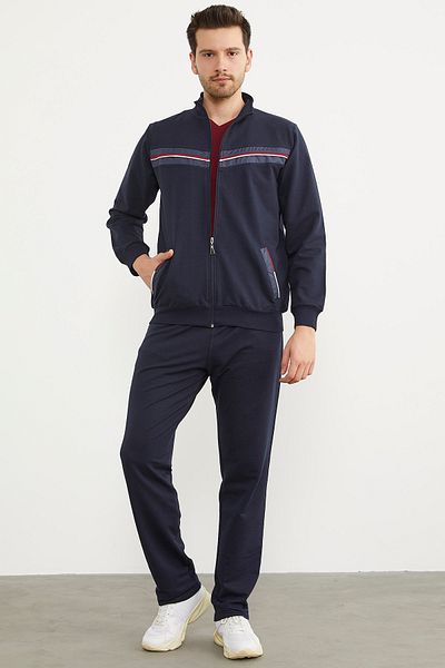 Sementa Σετ φόρμας με φερμουάρ Stand Collar - Navy Blue
