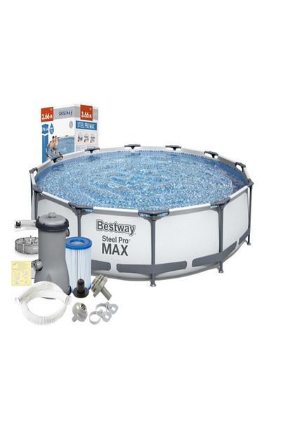 BESTWAY Steel Pro Frame Pool Set( Filter Pump) 366X76Cm-26-56416