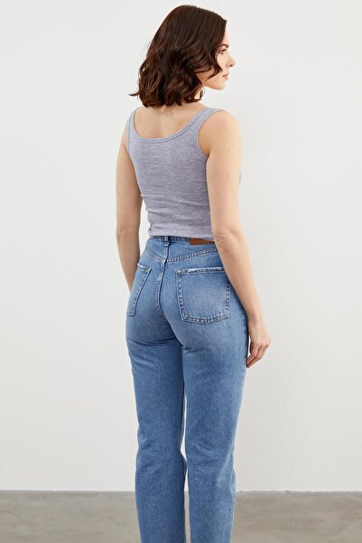 Sementa Κοντό εσώρουχο με χοντρό λουράκι με κουμπί - Γκρι