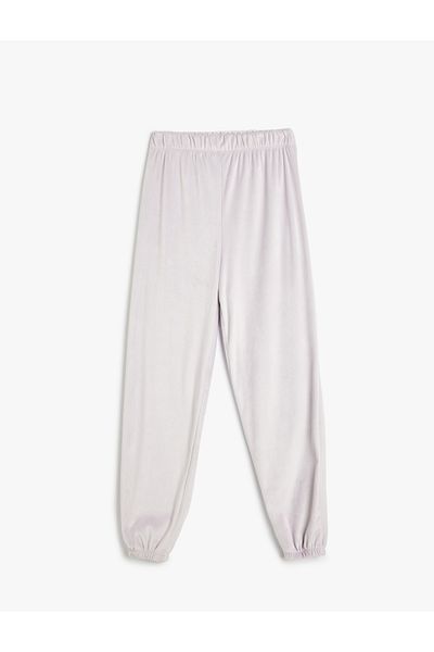 Koton Pantaloni de pijama din catifea din lână Jogger cu potrivire confortabilă
