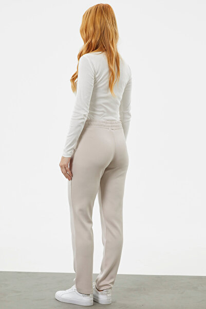 Sementa Φούτερ με χοντρή ελαστική μέση - Μπεζ