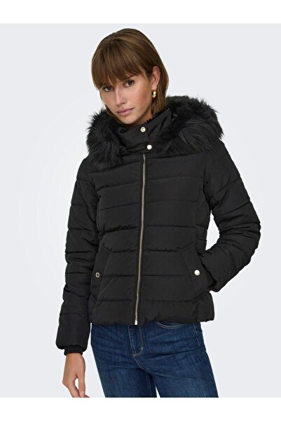 ONLY 15304767-fw Onlnewcamılla Παλτό με κουκούλα από γούνα Cc Otw Γυναικείο παλτό