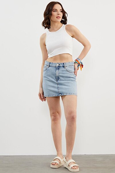 Sementa Swimmer Model Crop Singlet - Εκρού