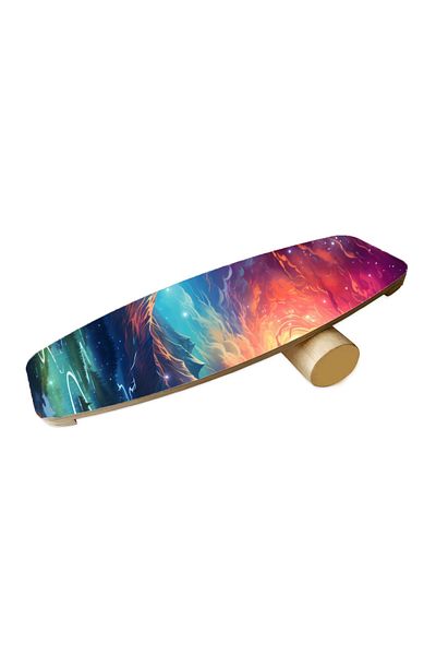 wudie Wooden Printed Balance Board Rocket Balance Board Rocket Gym Board
