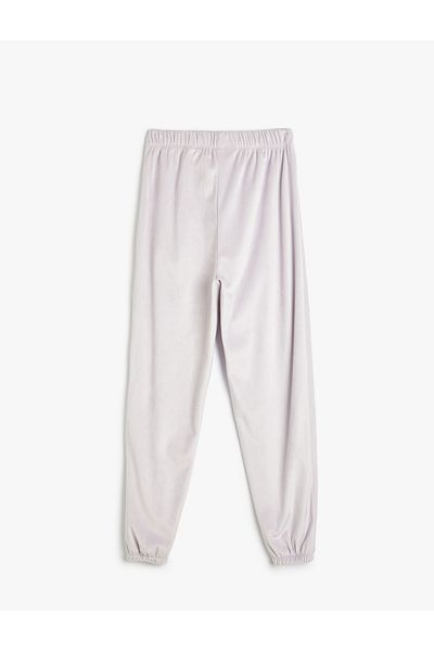 Koton Pantaloni de pijama din catifea din lână Jogger cu potrivire confortabilă