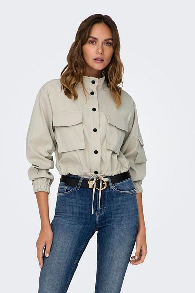 ONLY Women's Crop T-Shrt with Jacket Design 15301343   Onlcash Short
