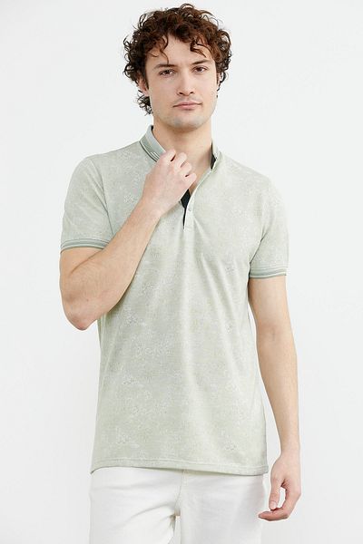 Sementa Slim Fit Knitwear Polo Neck T-Shirt - Πράσινο