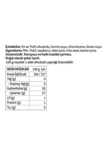Pol's Gurme Pol'sGurme Ahududu Reçeli Chia Tohumlu Şeker İlavesiz %65 Meyve Oranlı 285 gr