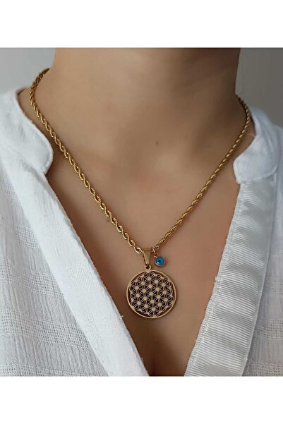 shop زهرة الحياة لا تشويه قلادة نسائية من الفولاذ من الدرجة الأولى