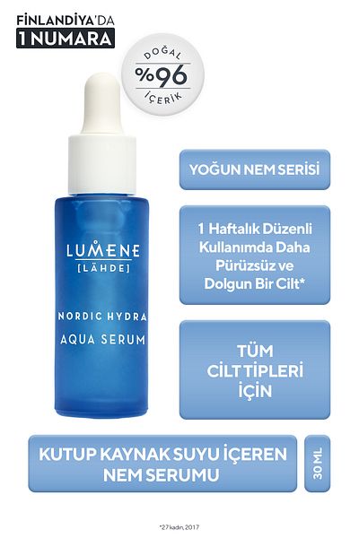 LUMENE Aqua Serum - Moisture Serum Containing 30 ml Arctic Spring Water
