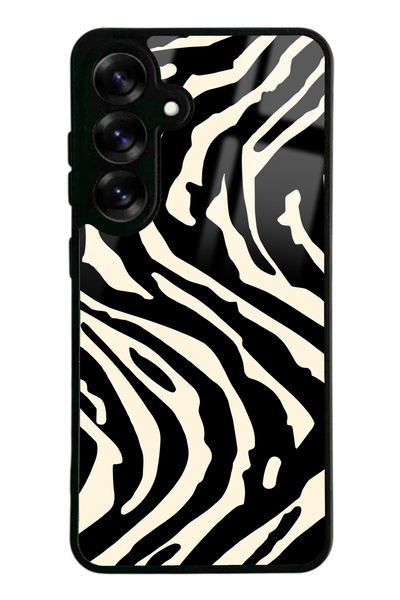 Spoyi Samsung S25 Zebra Tasarımlı Glossy Telefon Kılıfı