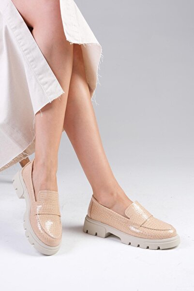 Mio Gusto Pantofi de damă cu talpă groasă Andrea Skin Color