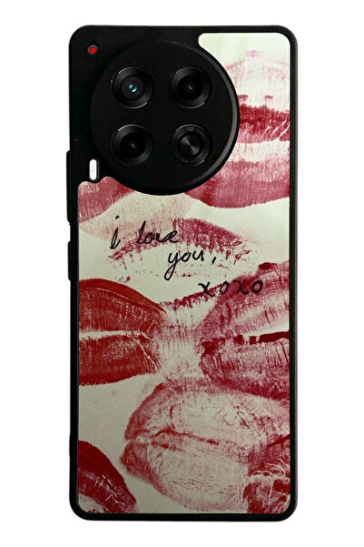 Spoyi Tecno Camon 30 I Love You Tasarımlı Glossy Telefon Kılıfı