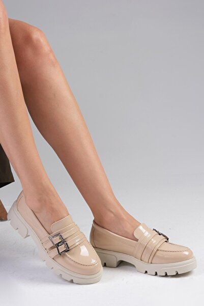 Mio Gusto Dámské mokasínové boty Gaby Skin Color s tlustou podrážkou