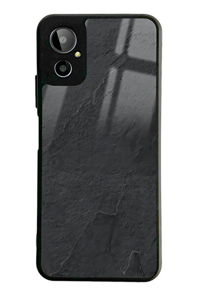 Spoyi Gm 23 SE Siyah Mermer Tasarımlı Glossy Telefon Kılıfı