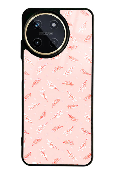 Spoyi Oppo Realme 11 Pudra Yapraklı Tasarımlı Glossy Telefon Kılıfı