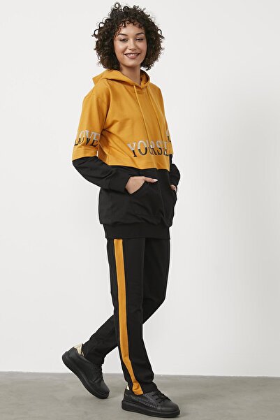 Sementa Wide Fit Double Color Tracksuit Set - Mustard