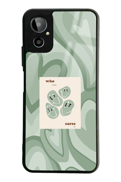Spoyi Gm 23 SE Who Cares Green Tasarımlı Glossy Telefon Kılıfı