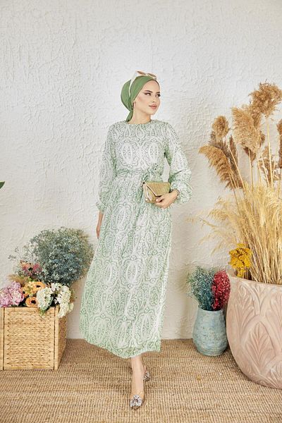 Nissra Ankanoor Φόρεμα σιφόν με αυθεντικό σχέδιο Anka 251003