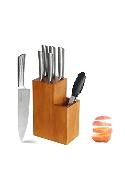 Hatchen مجموعة سكاكين مطبخ من الفولاذ المقاوم للصدأ بشفرات حادة مكونة من 6 قط...