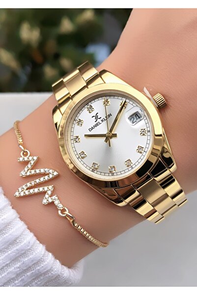 Daniel Klein Women's Watch Waterproof Steel Strap Bracelet with Gift