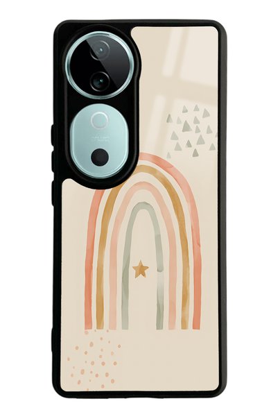Spoyi Vivo V40 Glossy Phone Case with Watercolor Art Design