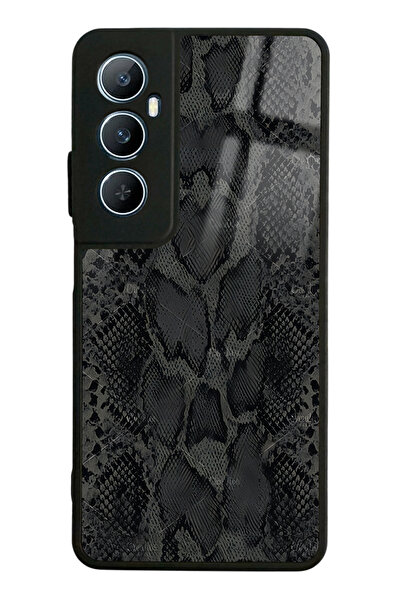 Spoyi Oppo Realme C65 Yılan Derisi Tasarımlı Glossy Telefon Kılıfı