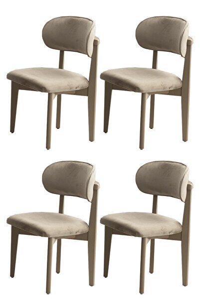 Sweet Home Masa Sandalye Nergis Sandalye Ahşap Gürgen 4 Lü Set Cafe,Restauran...